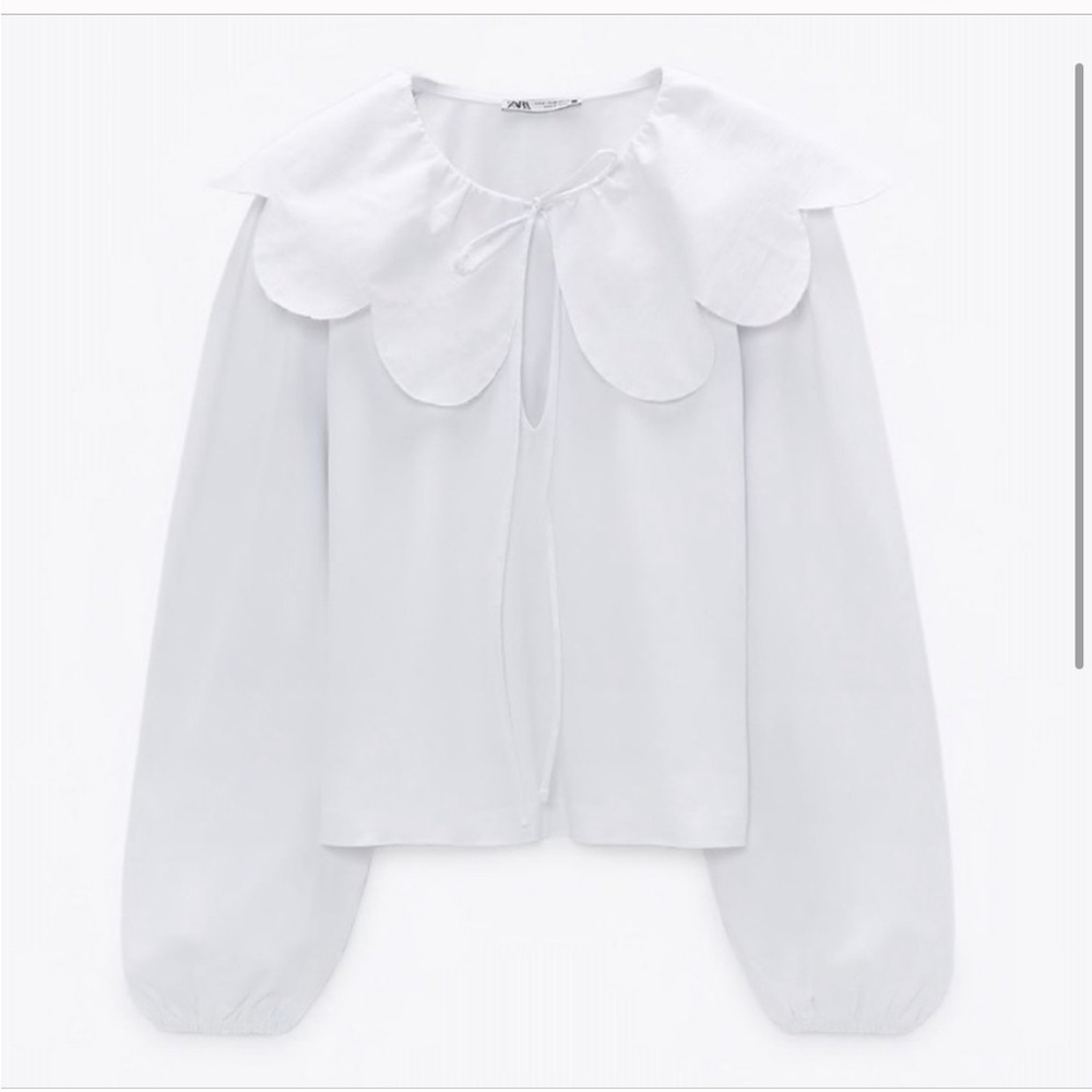Zara scalloped "Peter Pan" collar Blouse